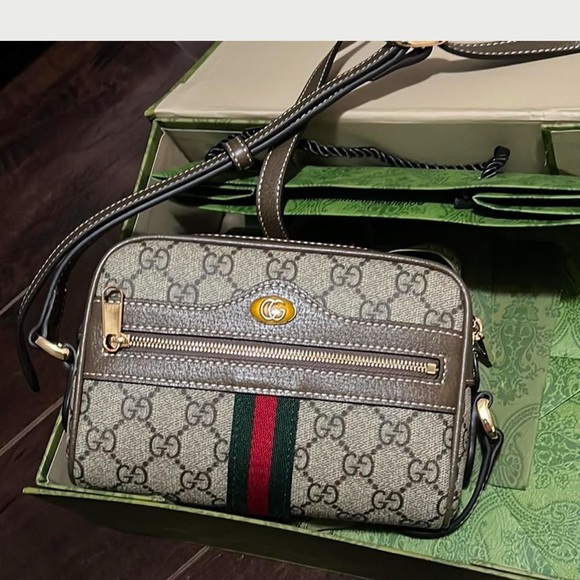 GG Brown Crossbody Bag / Designer (In-spired) - Picture 1 of 7